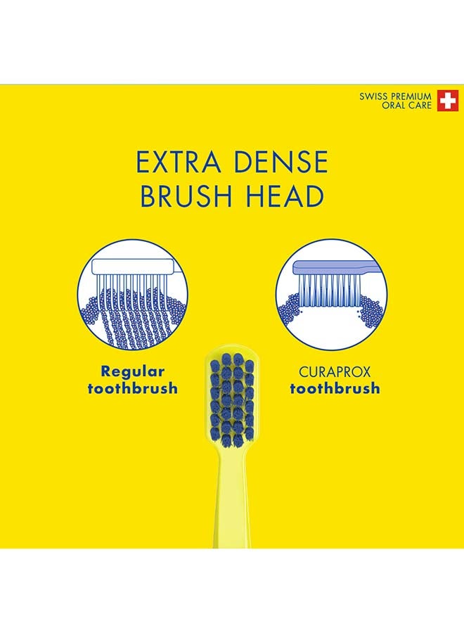 CURAPROX Cs Smart Toothbrush With 7,600 Filaments I Ultra-Soft Manual Brush Promotes Healthier Gums And Teeth I Small Brush Head For Precise Cleaning I Single Pack - Assorted - Image 3